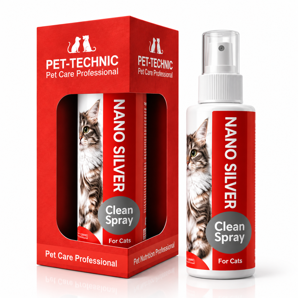 Pet-Technic Nano Silver Kedi Temizlik ve Bakım Spreyi 100 ml – Kedi Pati ve Tüy Bakım Spreyi