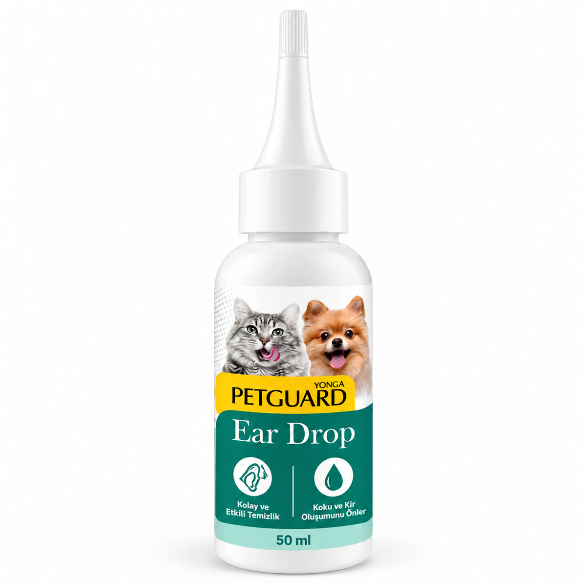 Petguard Ear Drop Kedi ve Köpek Kulak Temizleme Damlası 50 ml – Günlük Kulak Bakım Solüsyonu