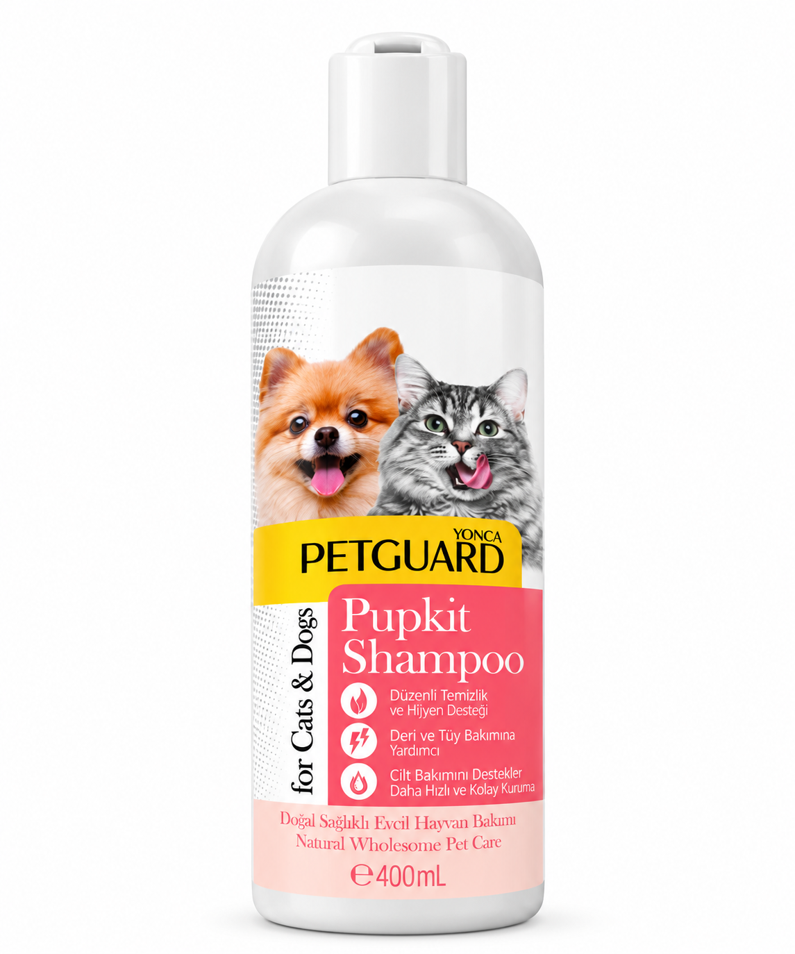 Petguard Pupkit Yavru Kedi ve Köpek Şampuanı 400 ml – Hassas Tüy ve Günlük Hijyen Bakımı