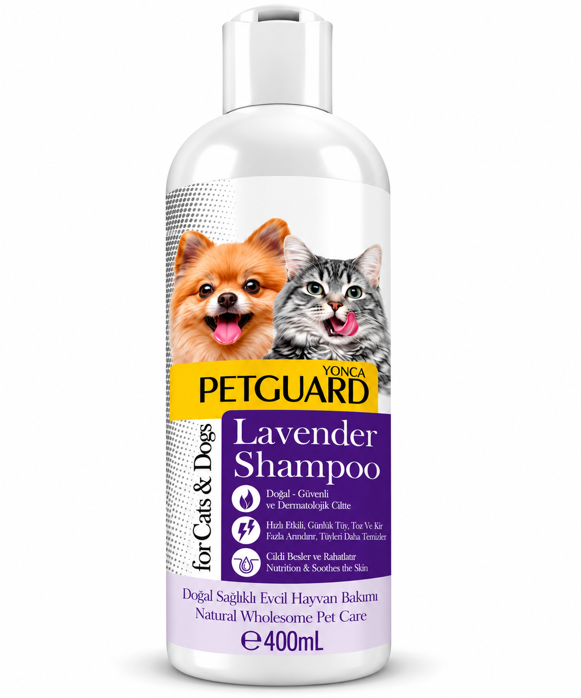 Petguard Lavender Kedi ve Köpek Şampuanı 400 ml – Lavantalı Deri ve Tüy Bakım Şampuanı